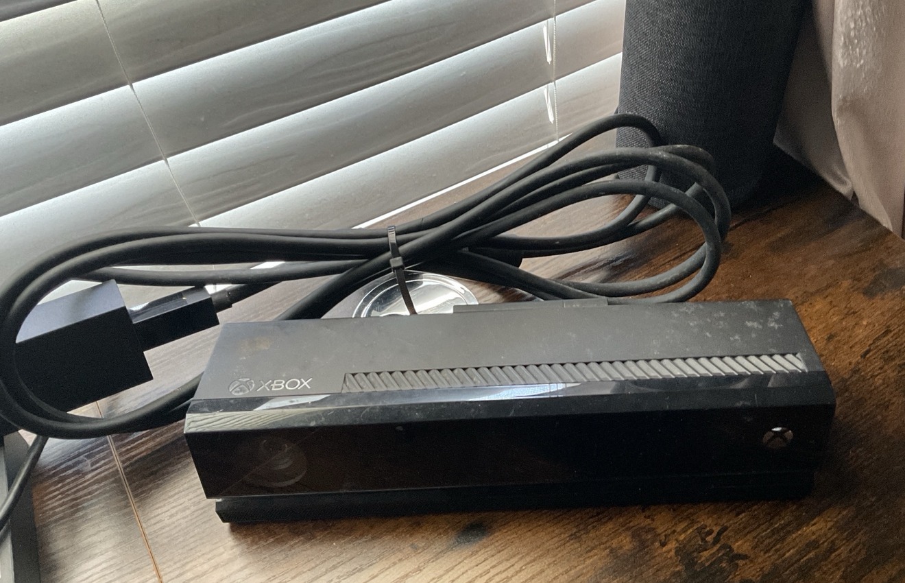 Kinect v2 with adapter and cabling used during Linux validation