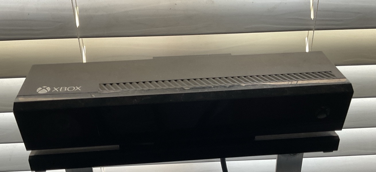 Kinect v2 mounted above the Linux test display